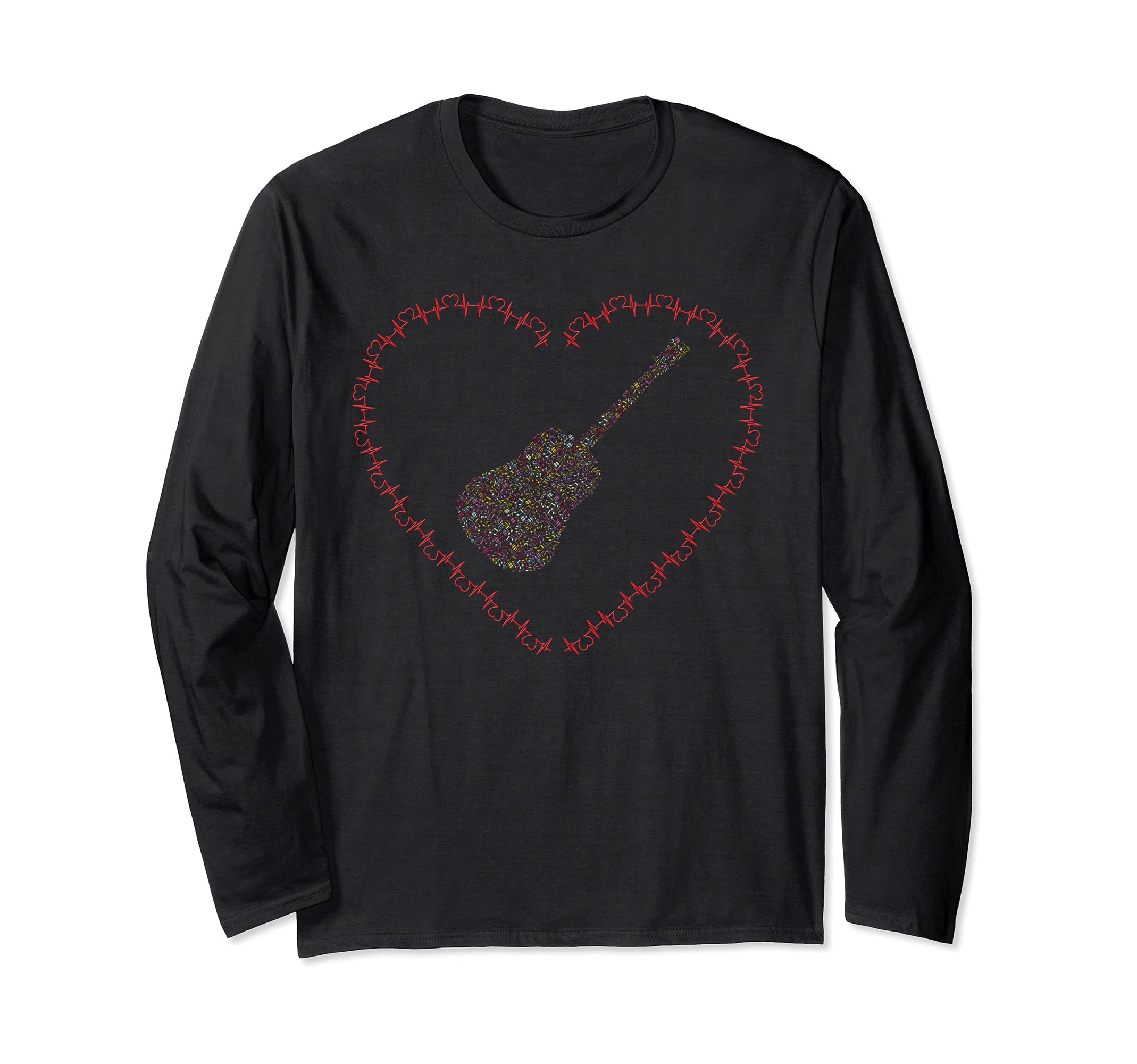 Ukulele Guitar Rock Star, heart gift music guitarist band Long Sleeve T-Shirt