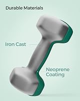 SONGMICS Set of 2 Dumbbells 4 kg Neoprene Non-Slip Green SYL68GN view 5