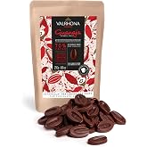 Valrhona Premium French Baking Dark Chocolate Discs (Feves). Classic GUANAJA 70% Cacao. Easy Melt. Easy to chop. Intense &amp; Smooth with Bitter Notes. Sauces, Cakes, Mousses, Frostings 250g (Pack of 1)