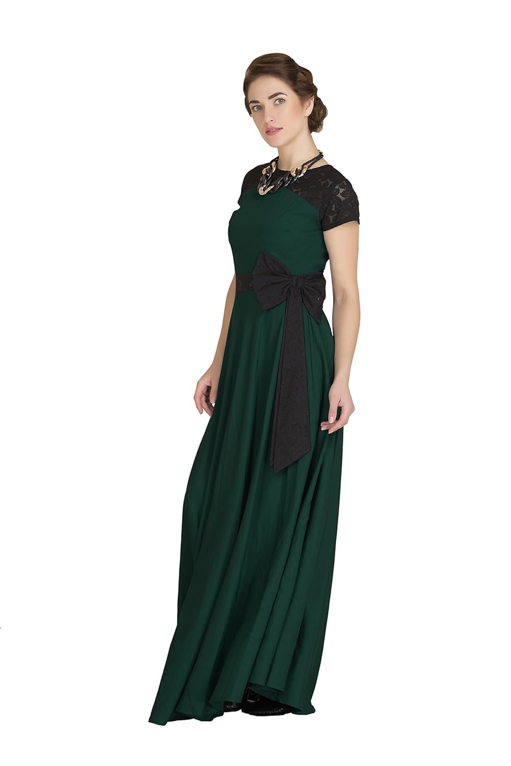 raas pr&atilde;&ordf;t women's crepe flared maxi dress