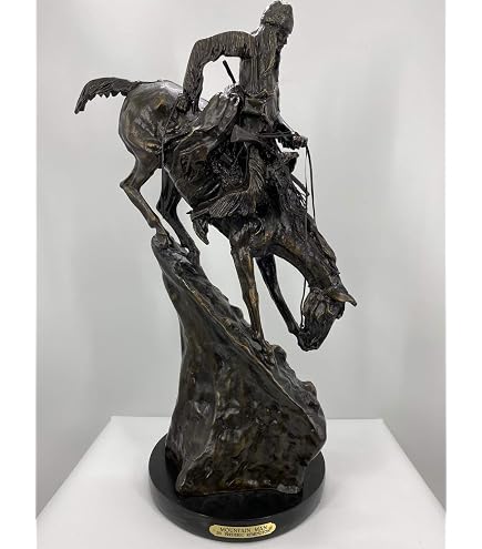 Amazon.com: Frederic Remington Solid Bronze Mountain Man Statue