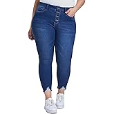 Royalty for Me Womens Royalty for Me Women's Plus Size Sustainable Button Fly Skinny Jeans