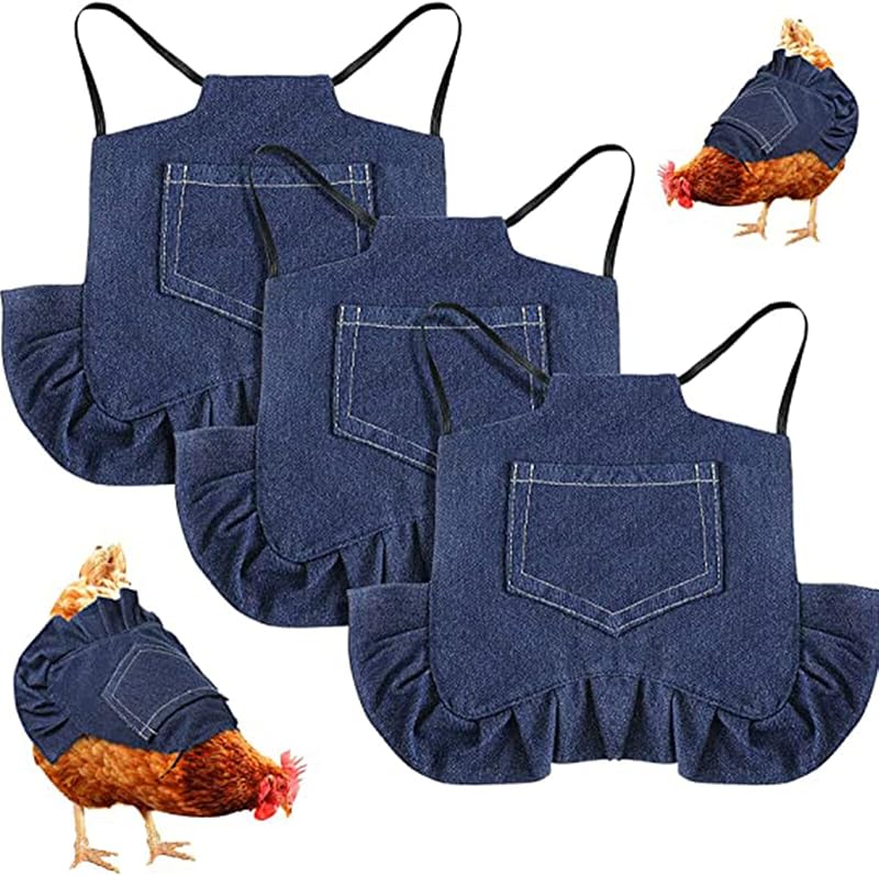 Sonhomay 3 Pack Chicken Saddle Hen Apron Wing Protector Feather Regrowth