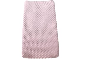 DONOMILO Changing Pad Cover Super Soft Dots Skin-Friendly Breathable Wipeable Changing Table Sheets for Baby Boy and Baby Girl (Blushing Bride)