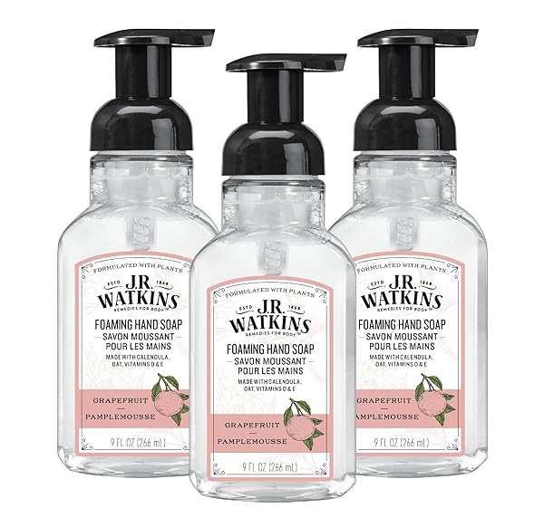 J.R. WATKINS FOAMING HAND SOAP WITH PUMP DISPENSER,...