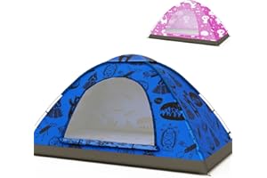 ANJ OUTDOORS KidzAdventure 2 in 1 Indoor/Outdoor Tent for Kids, Small 1 or 2 Toddler/Kids Tent, Backpacking, Lightweight and Easy Pop up, Ideal for Backyard, Outside Camping, or Play Fort