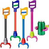 Lewtemi 4 Pcs 18 Inch Interactive Grabber Claw Toy for Kids,Multicolor | Robot Arm Hand Claw Toys, Reacher Pickup Tool for Hand Eye Coordination, Classroom Activities Party Favor &amp; Birthday Gifts