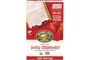 NATURE'S PATH Nature’s Path Organic Frosted Berry Strawberry Toaster Pastries, 11 Ounce (Pack of 12), Non-GMO, Made with Real Strawberries