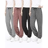 Sweet Hearts Girls Sweatpants - 4 Pack Super Soft Girls Activewear Performance Jogger Pants: Made in USA (Sizes: 5-18)