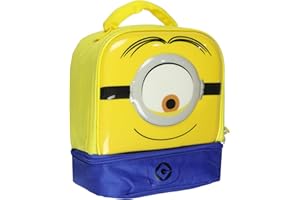 AI ACCESSORY INNOVATIONS Minions Lunch Box Stuart Minion Character Insulated Dual Compartment Lunch Tote Bag