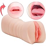 Male Masturbators, Riodong Pocket Pussy Blow Job Stroker Vaginal Oral Sex Toys for Male Masturbation (flesh)
