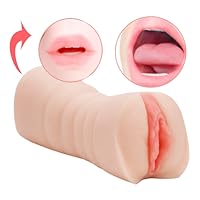 Male Masturbators, Riodong Pocket Pussy Blow Job Stroker Vaginal Oral Sex Toys for Male Masturbation (flesh)