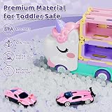 Lehoo Castle Unicorn Transporter 2-in-1 Race Track Toys for Girls 2-5 view 6