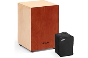 VEVOR Cajon Box Drum, with Internal Guitar Strings, Lightweight Wooden Percussion Box, Portable Birch Wood Drum Musical Instr