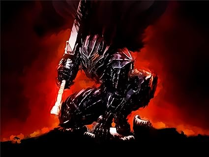 Manga Anime Berserk Guts Armour Armor Sword 18x24 Poster Art Print Lv10031 Amazon In Home Kitchen