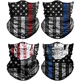 Lauzq 4Pack Neck Gaiter for Men Women Face Cover Mask Head Wrap Balaclava Headwear Bandana Headband Magic Scarf