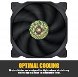 upHere 120mm Silent Case Fan 3 Pack Ultra Quiet High Airflow 12BK3-3 view 4