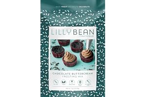 LillyBean Gluten Free Chocolate Buttercream Frosting Mix with No Artificial Colors - Dairy and Soy Free, Vegan Cocoa Icing for Decorating Cakes, Cupcakes, Cookies - 11 oz