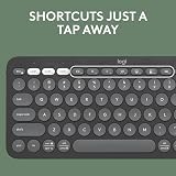 Logitech Pebble Keys 2 K380s Multi-Device Bluetooth Keyboard UK QWERTY Graphite view 4