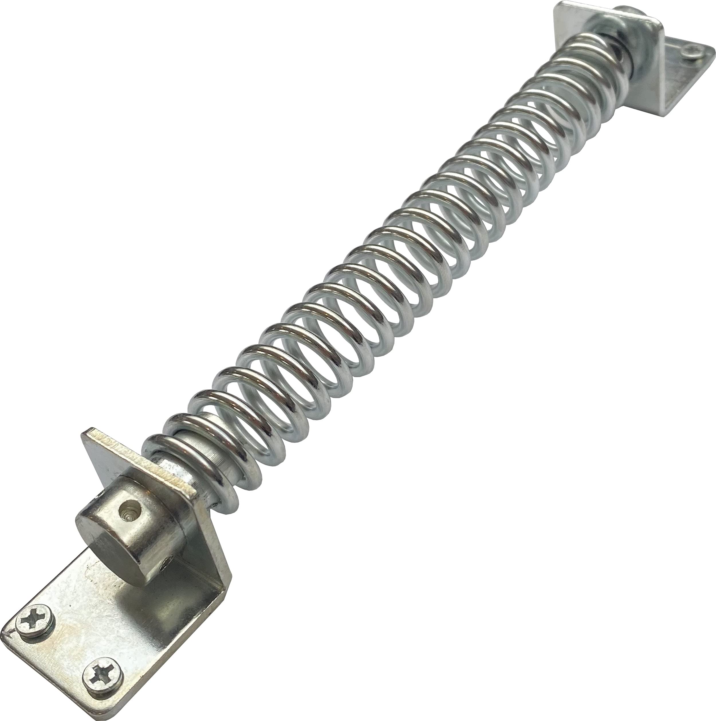 IRONTITE® Gate Spring Closer for Wooden Gate, Heavy Duty Garden Gate Closer Spring, Adjustable Tension Wooden Gate and Door Closer, 200mm Long (BZP)