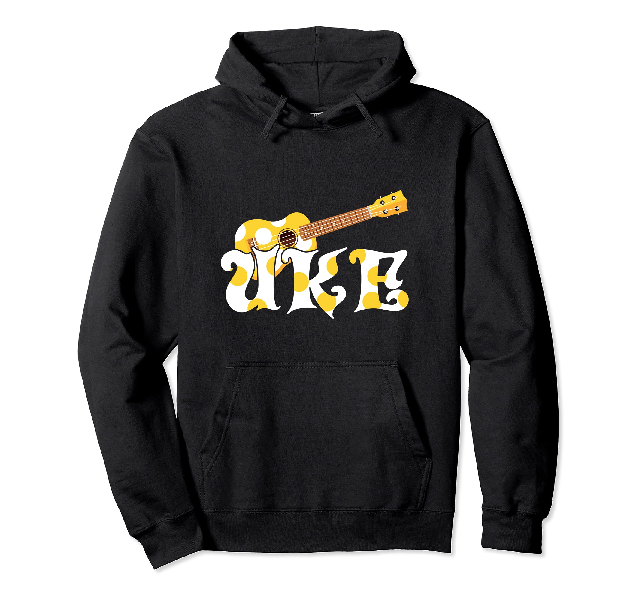 Uke Guitar Acoustic Uke Hawaiian Hawaii Musician Aloha Pullover Hoodie