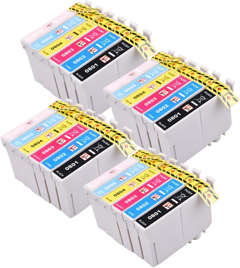 24 Compatible Ink Cartridges for Epson Stylus Photo R265 R285 R360 RX560 RX585 RX685 P50 PX650 PX660