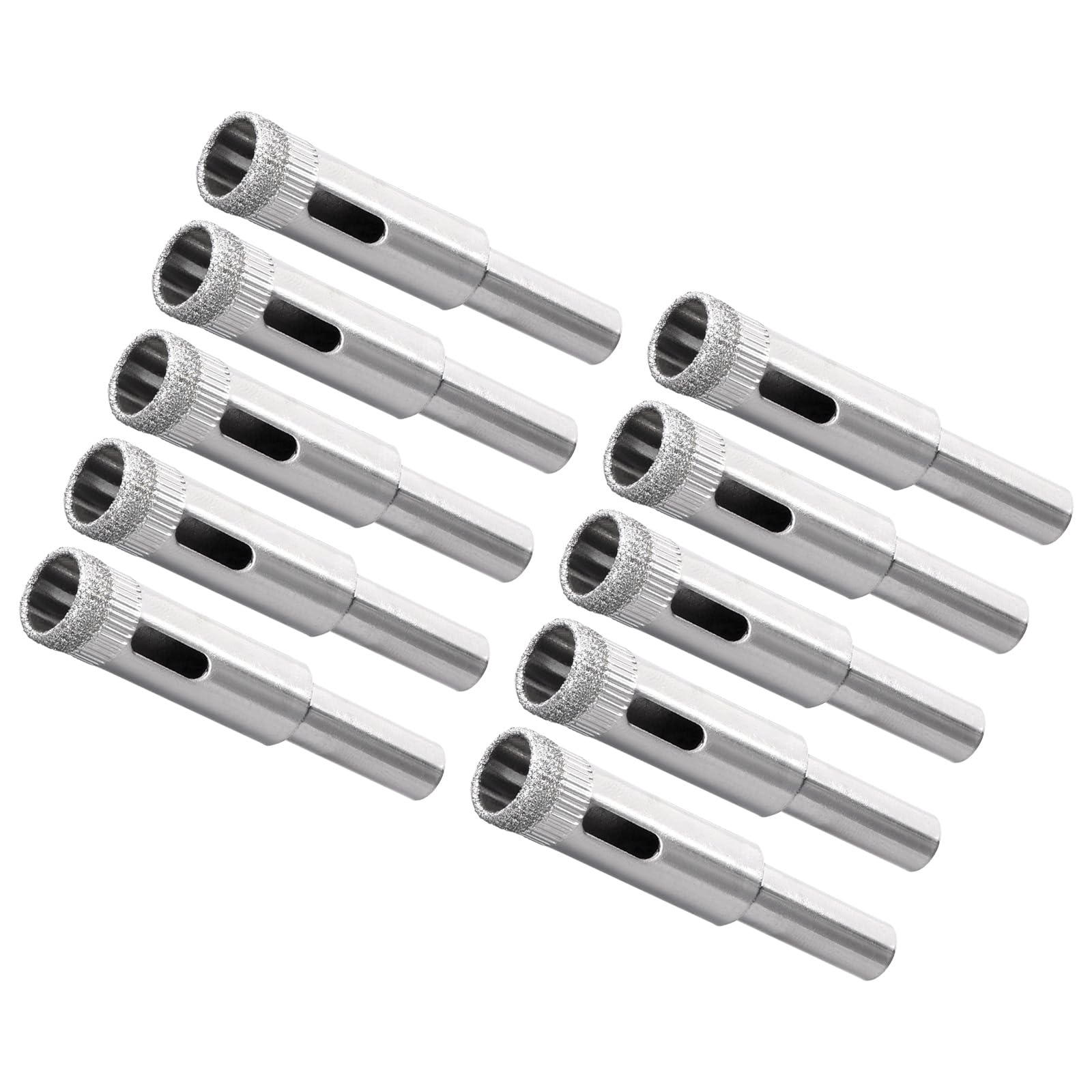 CoCud Diamond Hole Saws Drill Bits, 10mm / 3/8" Drilling Diameter, Nickel Plated Carbon Steel Drill Bit - (Applications: for Glass Ceramic Tiles Marble Stone), 10-Pieces