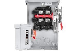 MUJURUR 30 Amp Disconnect Switch,2 Pole Safety Switch,Non-Fusible,Indoor&Outdoor,Meeting NEMA 3R Standards,Galvanized Steel，Anti Corrosion and Rust Prevention,10-Year Warranty