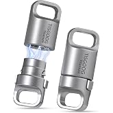 TISGOOG Strong Magnetic Quick Release Keychain，Detachable Keychain | GR5 Titanium, 0.31 oz Ultra-Light, 88 lb Load Capacity, 360&deg;Rotation,Rust-Proof, Double-lock Safety, for Work Home Fishing