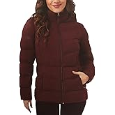 32 Degrees Women's Wide Channel Hooded Puffer Winter Jacket