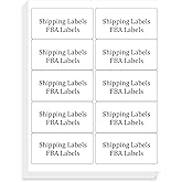 FungLam 2x4 Shipping Address Labels for Laser & Inkjet Printers, 300 Printable White Sticker Labels, 10 per Page Mailing Labels, Permanent Adhesive (30 Sheets, 300 Labels)