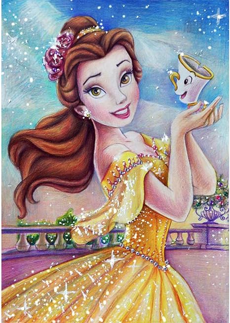 Amazon Leezeshaw 5d 美女と野獣 プリンセス ベル姫 ダイヤモンド絵画 キット フルダイヤモンド 刺しゅう Diy 手作りキット プレゼント 家の装飾 パターン 壁飾り にとって 初心者 60x70 刺しゅうキット 通販