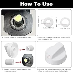 Jetec 4 Pack Control Knobs Replacement with 12