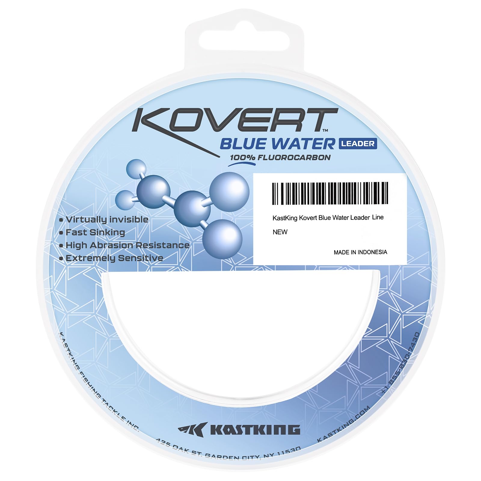 Photo 1 of KastKing Kovert Blue Water Fluorocarbon Leader Fishing Line, 20LB, 50Yds
