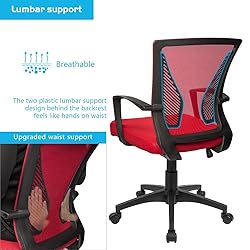 Furmax Office Chair Mid Back Swivel Lumbar Support