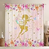 Castle Fairy Colorful Flowers Window Curtains Teens