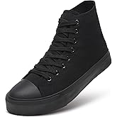 ZGR Men's High Top Canvas Sneakers Lace Up Classic Casual Walking Shoes