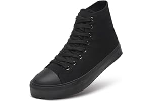 ZGR Men's High Top Canvas Sneakers Lace Up Classic Casual Walking Shoes