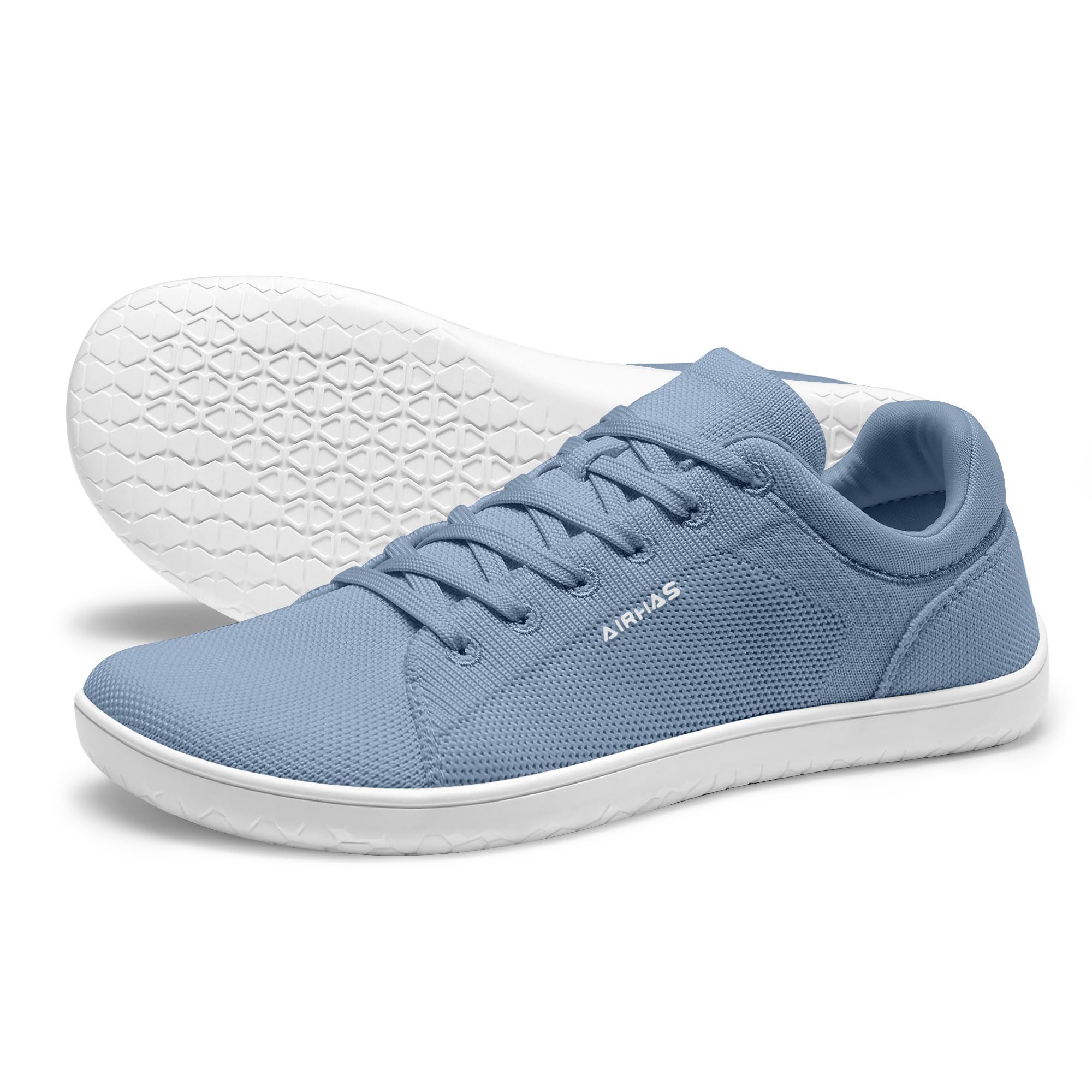 Photo 1 of AIRHAS Womens Minimalist Barefoot Shoes Zero Drop Wide Toe Box Shoes Lightweight Casual Fashion Sneakers for Women(Light Blue,9.5)