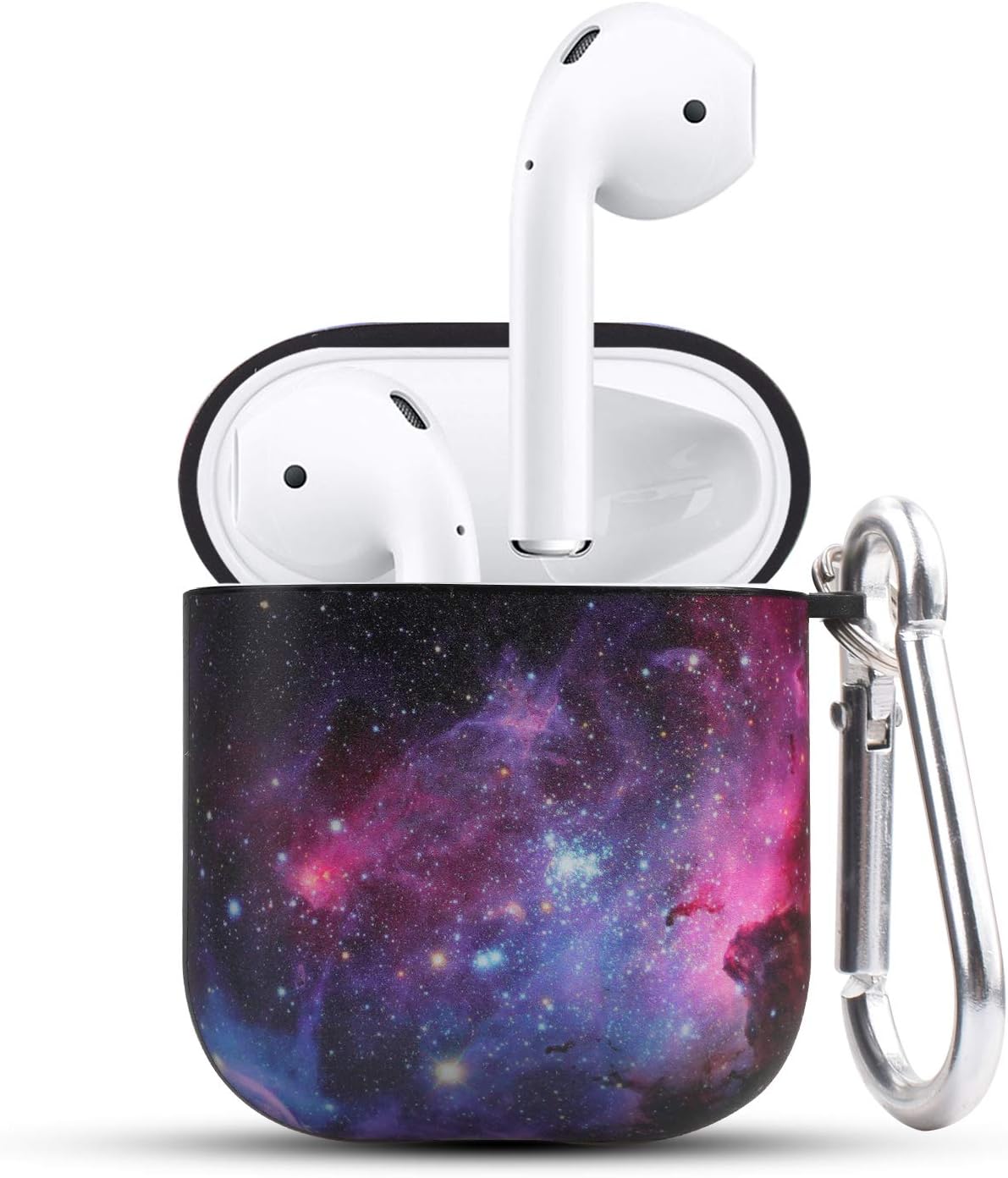 HIDAHE Airpod Cases, Airpod Case Cute, Airpod Case Luxury, Cute Protective Hard Designer Airpods Case for Girls Men Women Compatible with Apple AirPods Charging Case 2&1, Nebula