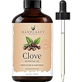 Handcraft Blends Clove Essential Oil - Huge 4 Fl Oz | 100% Pure &amp; Natural, Steam Distilled, Premium Grade for Diffuser, Aromatherapy, Skin, Massage, Candle &amp; Soap Making Fragrance
