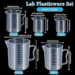 Xuhal 5Pcs Graduated Cylinder