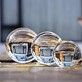 ZEERSHEE 3pcs 60/80/100mm Clear Crystal Balls with Stand Decorative Transparent Spheres Photography Prop for Magical Shots Fe
