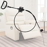 Podoy Recliner Cable Replacement 44.5", D-Ring Handle with S-Tip Hook | Universal Recliner Release Cable with 4.92" Exposed Cable, Replacement Parts for Sofa Chair Couch Recliners, Easy Install