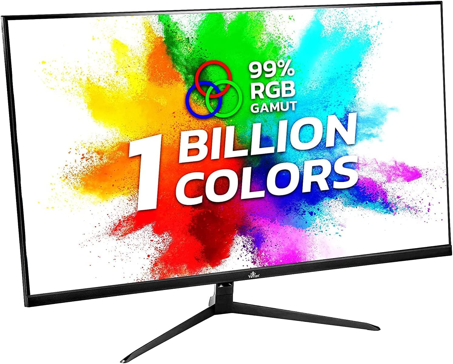 YEYIAN ODRAZ 32” PC Gaming Frameless 4K UHD HDR Monitor 3840x2160 IPS Panel, 1 Billion Colors, Low Blue, 350cd/m2, 1000:1, 60Hz, 4ms, 16:9, 178°, G-Sync, FreeSync, DP/HDMI/USB, Speakers, VESA, Tilt