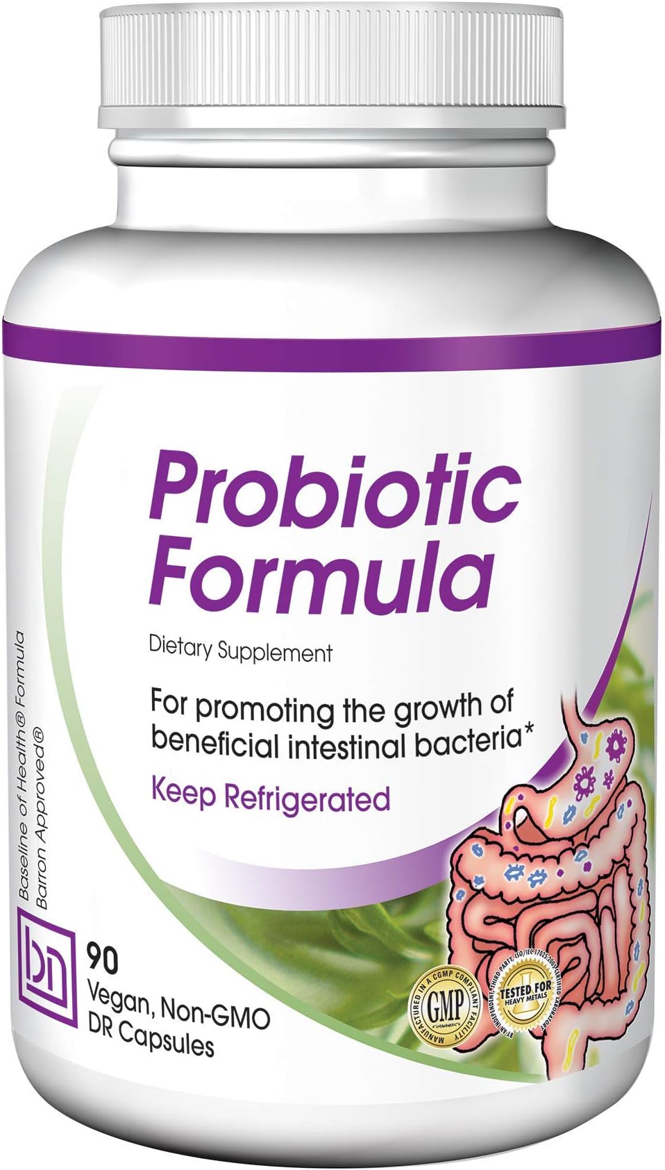 Baseline Nutritionals Probiotics Complete with Acidophilus, Bifidus, and Thermophilus. Promote Digestive Health.