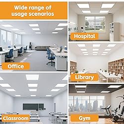 OKQ 24 Pack 2x2 LED Flat Panel Light Drop Ceiling