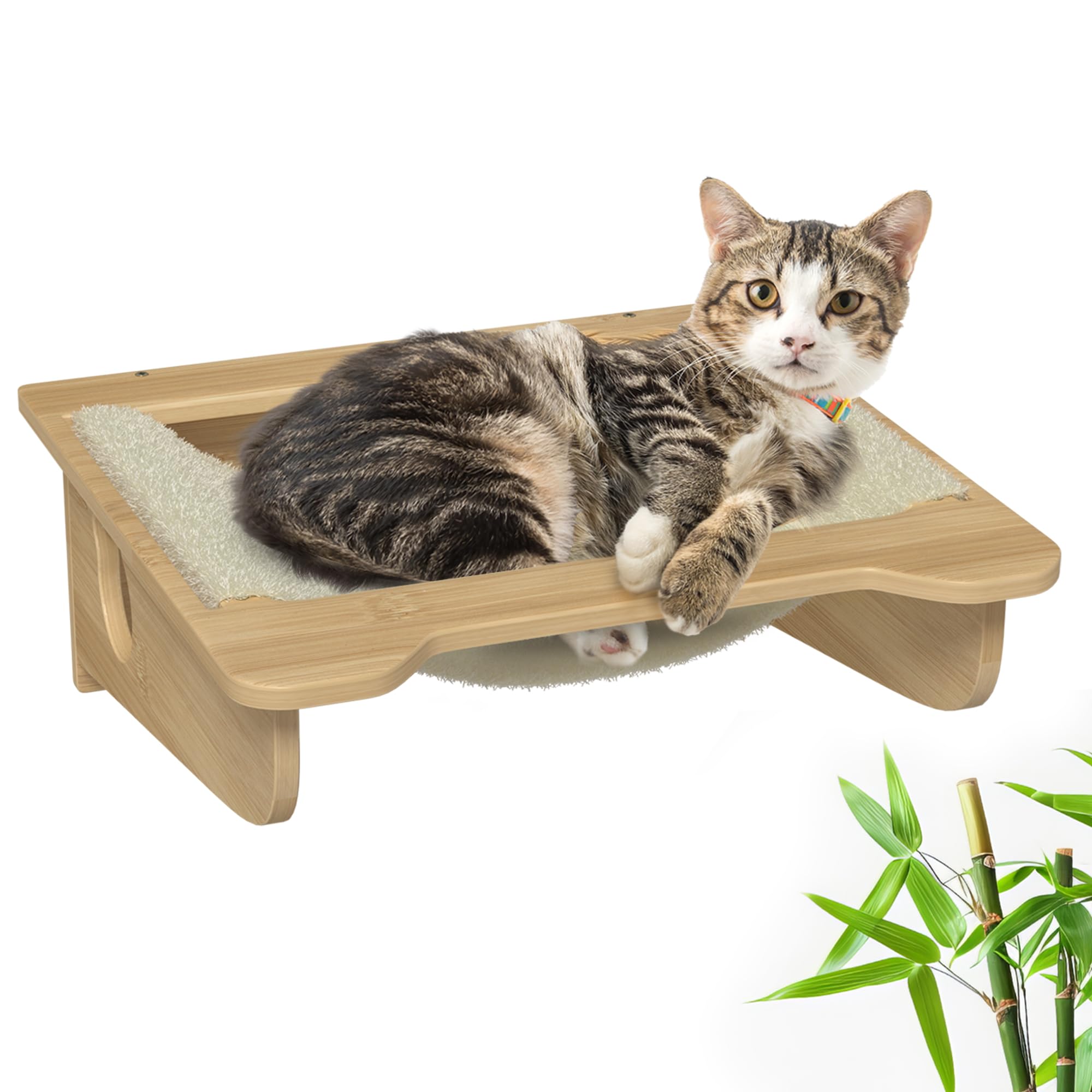 Photo 1 of Cat Wall Shelves Furniture for Climbing - Cat House Wall Mounted - Indoor Wooden Floating Furniture - Different Models Including Shelves, Perches, Hammock, Bed, Bridges, Walkways