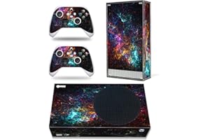 DOMILINA Xbox Series S Skin Stickers, Full Body Vinyl Decal Cover for Microsoft Xbox Series S Console & Controllers - Colorfu