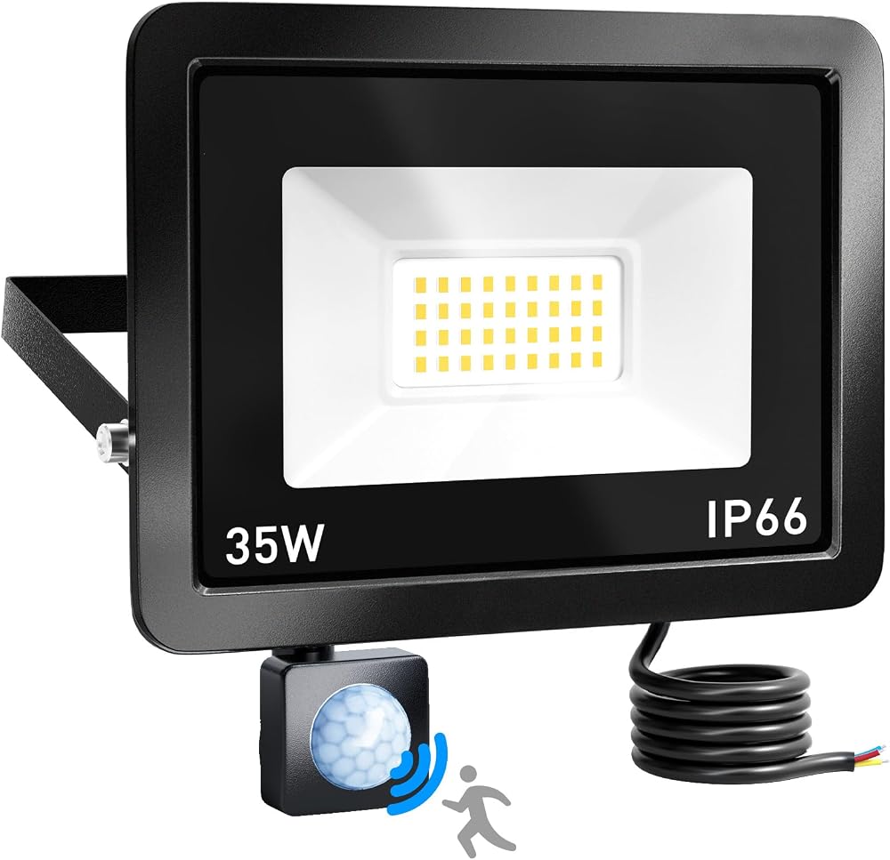 Brightown 35W 3000LM LED Motion Sensor Security Light IP66 Waterproof Outdoor